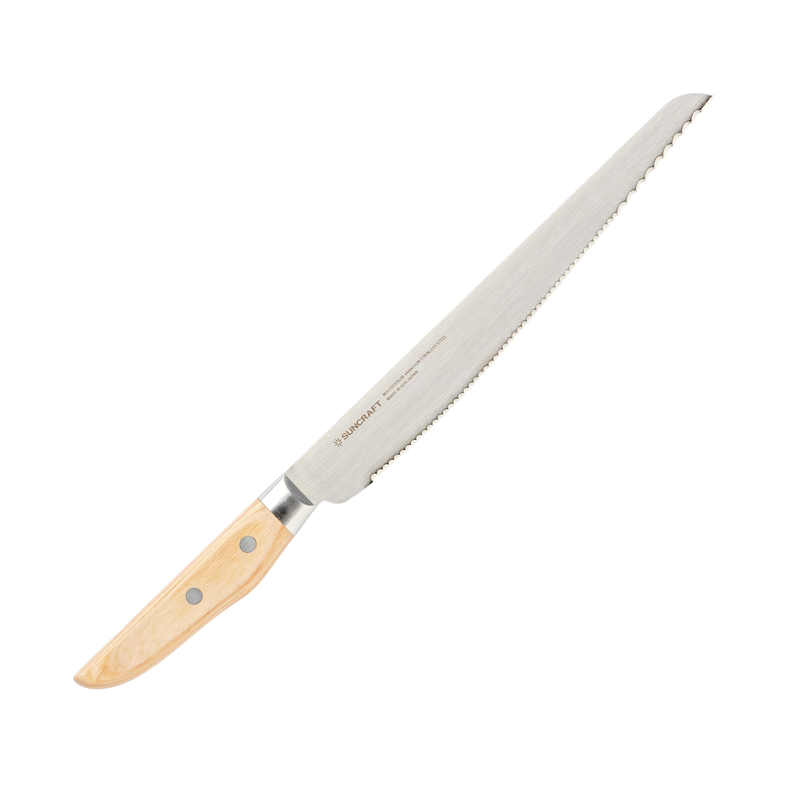 包丁・パン切りナイフ セレーション刃 木製ハンドル 約30cm パン切りナイフ「せせらぎ」14cm | サンクラフトキッチン
